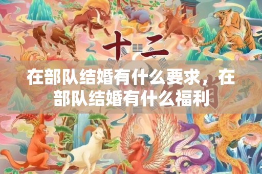 在部队结婚有什么要求，在部队结婚有什么福利