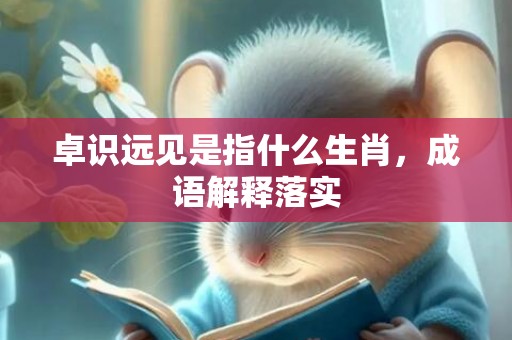 卓识远见是指什么生肖，成语解释落实