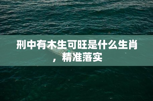 刑中有木生可旺是什么生肖，精准落实