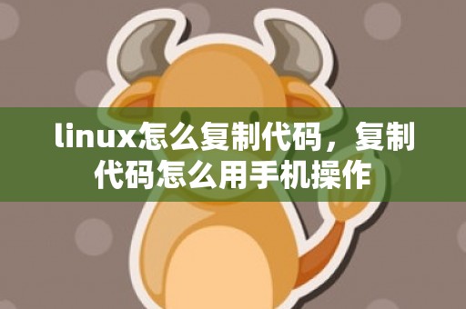 linux怎么复制代码，复制代码怎么用手机操作