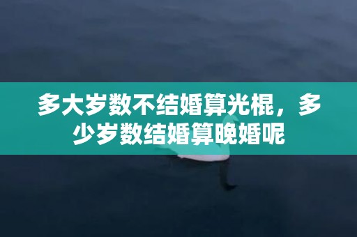 多大岁数不结婚算光棍，多少岁数结婚算晚婚呢