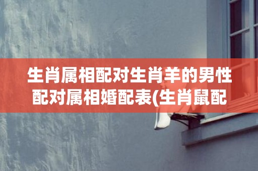 生肖属相配对生肖羊的男性配对属相婚配表(生肖鼠配对姻缘)