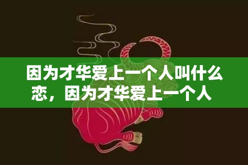 因为才华爱上一个人叫什么恋，因为才华爱上一个人 诗词