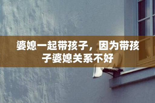 婆媳一起带孩子，因为带孩子婆媳关系不好
