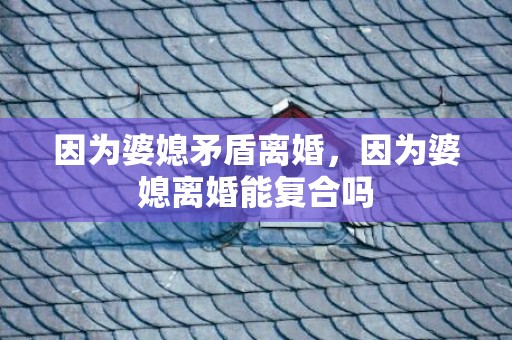 因为婆媳矛盾离婚，因为婆媳离婚能复合吗