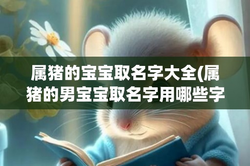 属猪的宝宝取名字大全(属猪的男宝宝取名字用哪些字好)