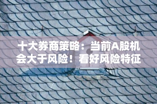 十大券商策略：当前A股机会大于风险！看好风险特征不高的成长股