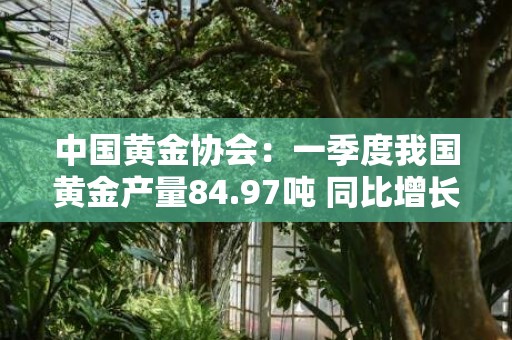 中国黄金协会：一季度我国黄金产量84.97吨 同比增长1.88％