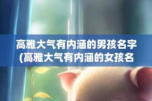 高雅大气有内涵的男孩名字(高雅大气有内涵的女孩名字姓马)