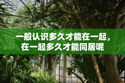 一般认识多久才能在一起，在一起多久才能同居呢