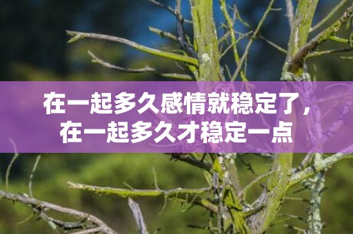 在一起多久感情就稳定了，在一起多久才稳定一点