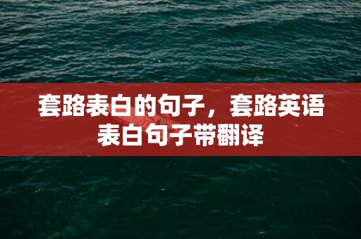 套路表白的句子，套路英语表白句子带翻译
