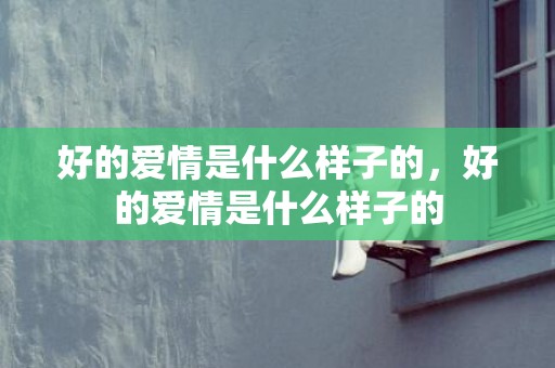 好的爱情是什么样子的，好的爱情是什么样子的