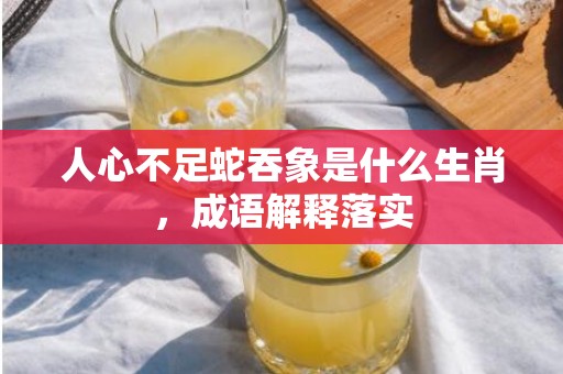 人心不足蛇吞象是什么生肖，成语解释落实