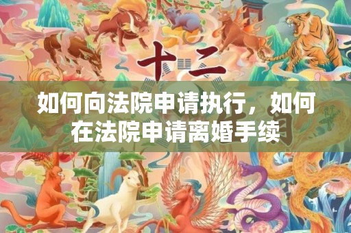 如何向法院申请执行，如何在法院申请离婚手续