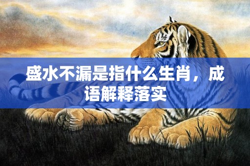 盛水不漏是指什么生肖，成语解释落实