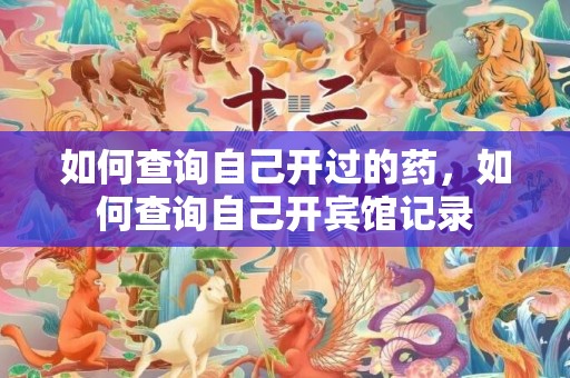 如何查询自己开过的药，如何查询自己开宾馆记录