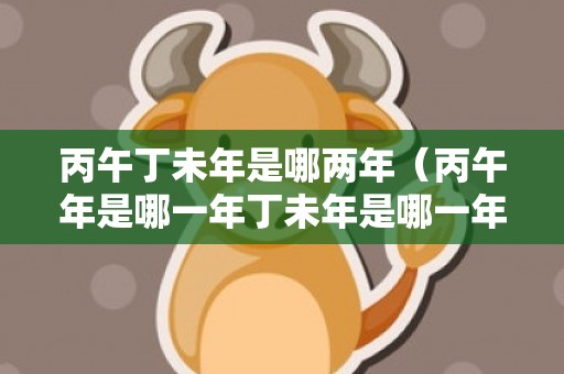 丙午丁未年是哪两年（丙午年是哪一年丁未年是哪一年）
