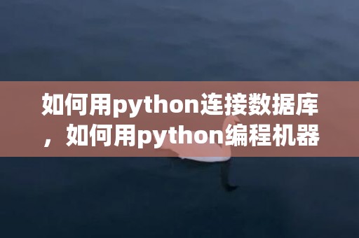如何用python连接数据库，如何用python编程机器人