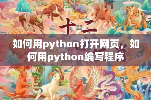 如何用python打开网页，如何用python编写程序