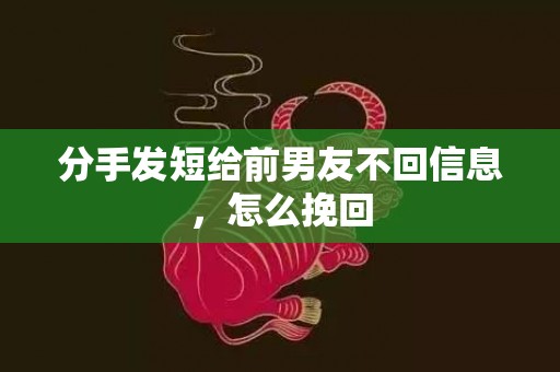 分手发短给前男友不回信息，怎么挽回