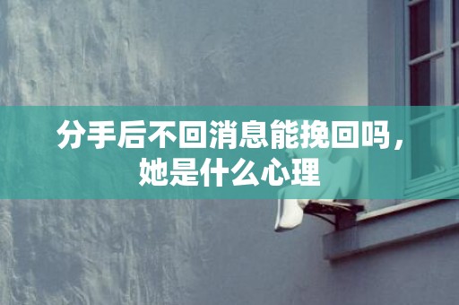 分手后不回消息能挽回吗，她是什么心理