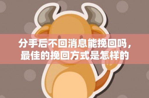 分手后不回消息能挽回吗，最佳的挽回方式是怎样的