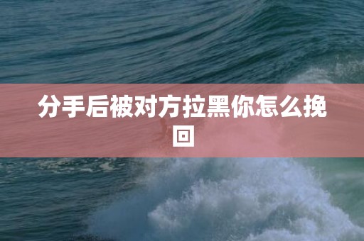 分手后被对方拉黑你怎么挽回