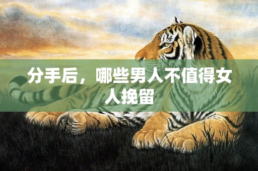 分手后，哪些男人不值得女人挽留