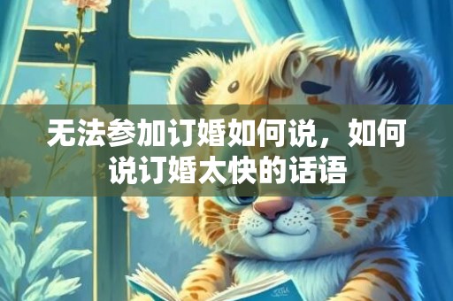 无法参加订婚如何说，如何说订婚太快的话语