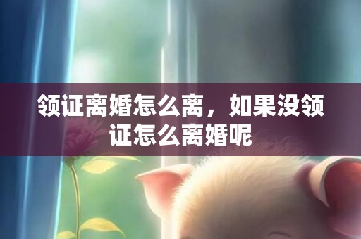 领证离婚怎么离，如果没领证怎么离婚呢