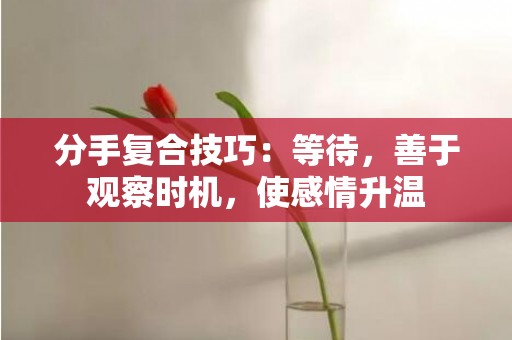 分手复合技巧：等待，善于观察时机，使感情升温