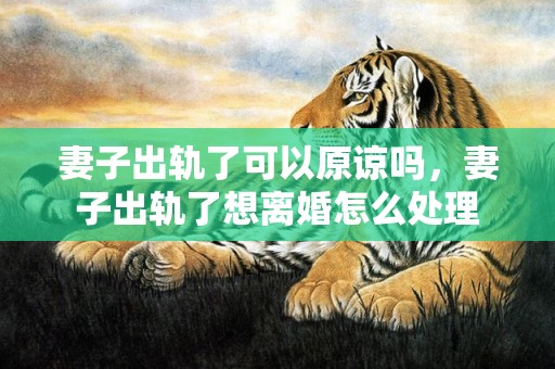 妻子出轨了可以原谅吗，妻子出轨了想离婚怎么处理
