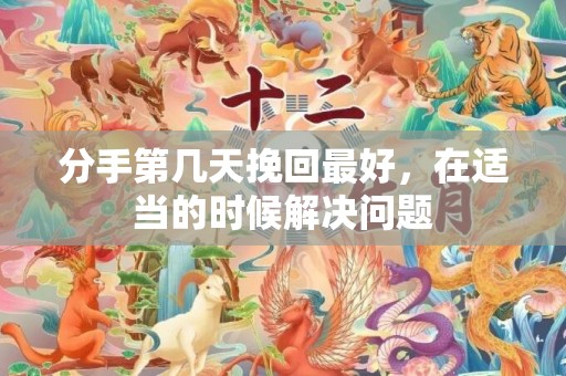 分手第几天挽回最好，在适当的时候解决问题