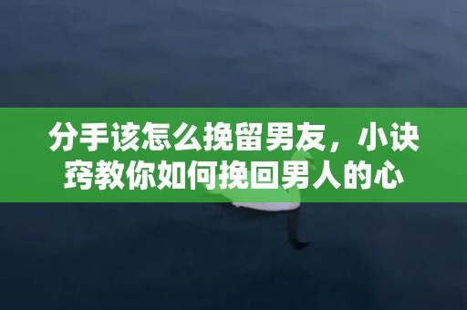 分手该怎么挽留男友，小诀窍教你如何挽回男人的心