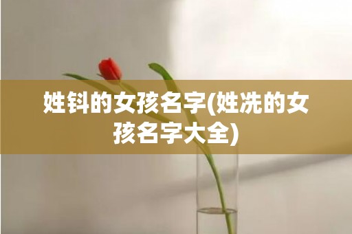 姓钭的女孩名字(姓冼的女孩名字大全)