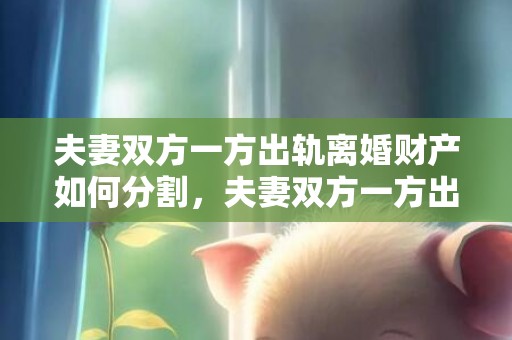 夫妻双方一方出轨离婚财产如何分割，夫妻双方一方出轨离婚
