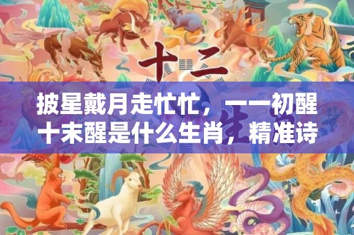 披星戴月走忙忙，一一初醒十末醒是什么生肖，精准诗词落实