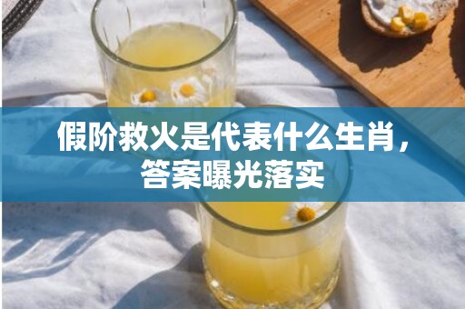 假阶救火是代表什么生肖，答案曝光落实