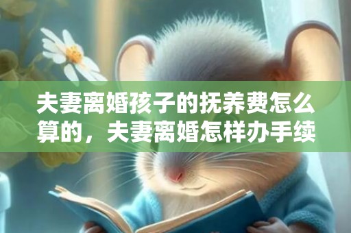 夫妻离婚孩子的抚养费怎么算的，夫妻离婚怎样办手续最快