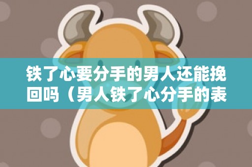 铁了心要分手的男人还能挽回吗（男人铁了心分手的表现铁了心要分手的男人）