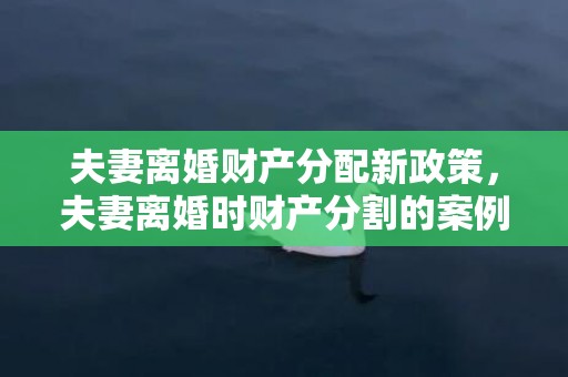 夫妻离婚财产分配新政策，夫妻离婚时财产分割的案例