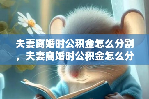 夫妻离婚时公积金怎么分割，夫妻离婚时公积金怎么分割