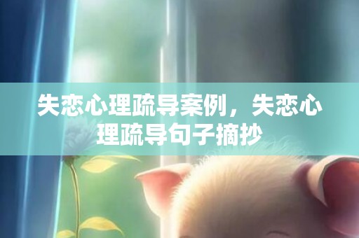 失恋心理疏导案例，失恋心理疏导句子摘抄