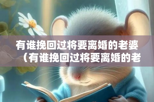 有谁挽回过将要离婚的老婆（有谁挽回过将要离婚的老婆呢）