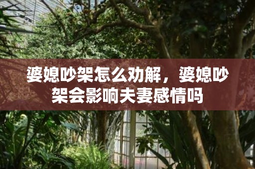 婆媳吵架怎么劝解，婆媳吵架会影响夫妻感情吗