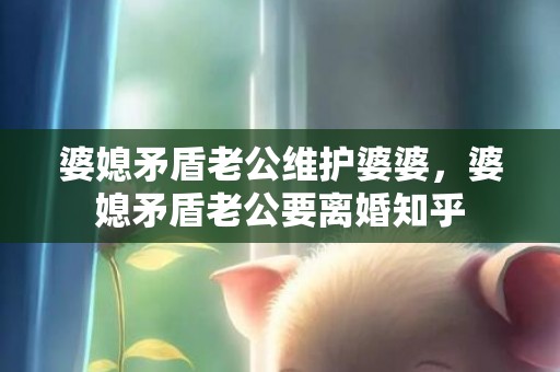 婆媳矛盾老公维护婆婆，婆媳矛盾老公要离婚知乎