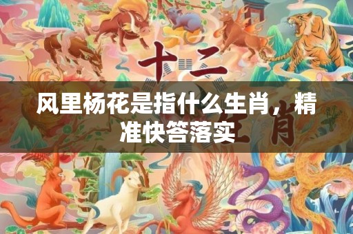 风里杨花是指什么生肖，精准快答落实