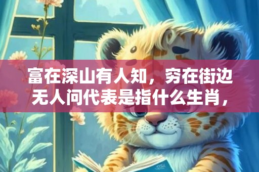 富在深山有人知，穷在街边无人问代表是指什么生肖，精准词语落实