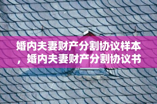 婚内夫妻财产分割协议样本，婚内夫妻财产分割协议书